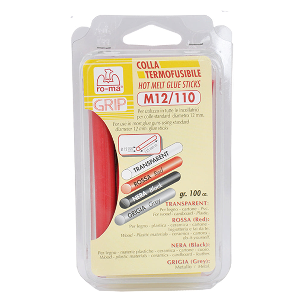 COLLA TERMOFUSIBILE lung. mm 110 -  mm 12 col. rosso
