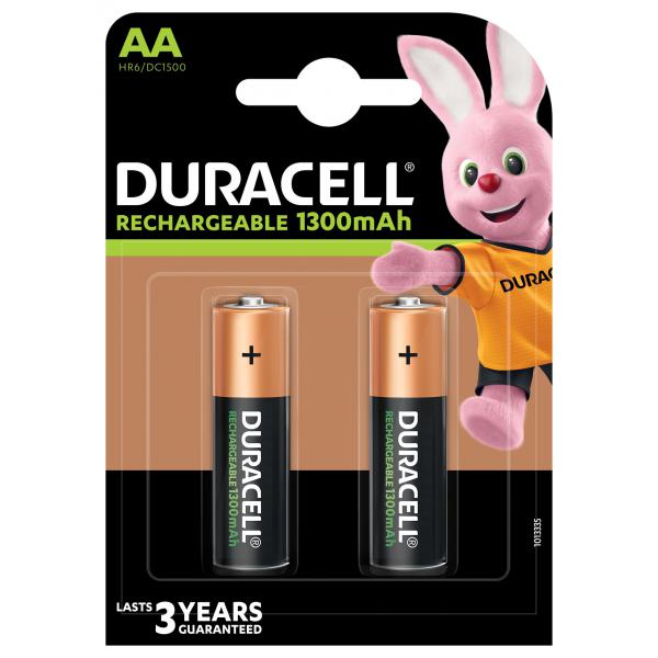 PILA STILO AA RICARICABILE DURACELL VOLT 1,2 MAH 1300 CF=PZ 2