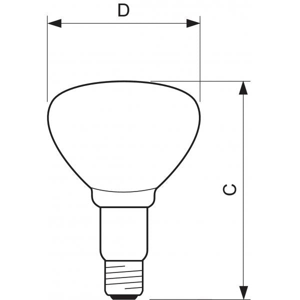 LAMPADA RIFLETTORE PULCINI PHILIPS INFRAROSSI VOLT 230 WATT 150 E27 MM 125