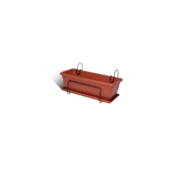 CASSETTA + SOTTOCASSETTA IRIS + BALCONIERA ICS PP TERRACOTTA CM 50X20 H.CM 16