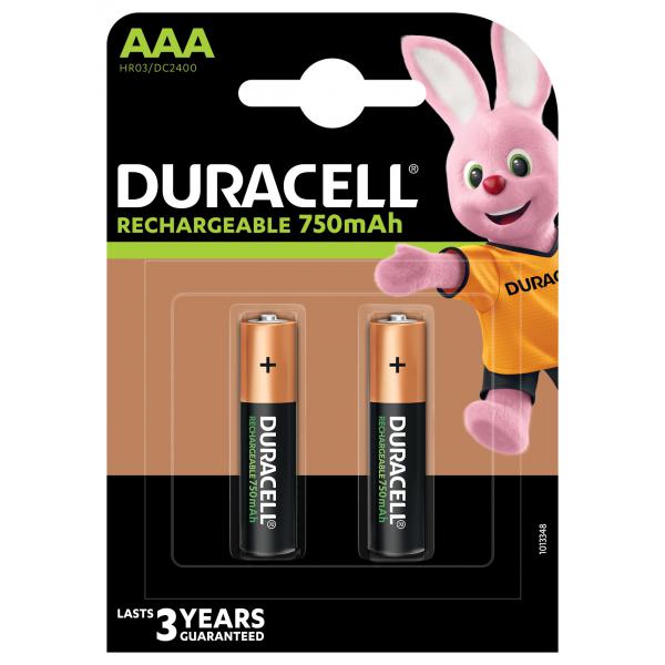 PILA MINI STILO AAA RICARICABILE DURACELL VOLT 1,2 MAH 750 CF=PZ 2