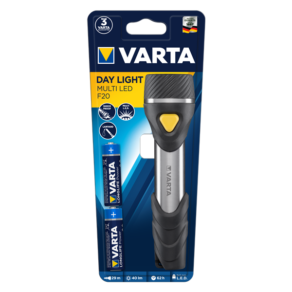 TORCIA LED DAY LIGHT MULTI VARTA LED 9 2XSTILO AA INCLUSE