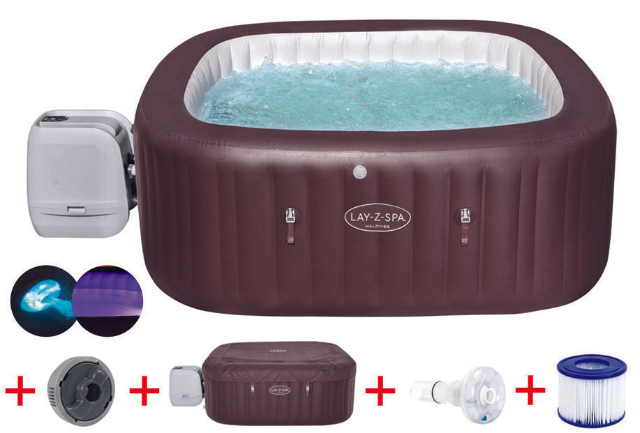 PISCINA IDROMASSAGGIO LAY-Z SPA MALDIVES HYDROJET PRO CM.201X201X80H.