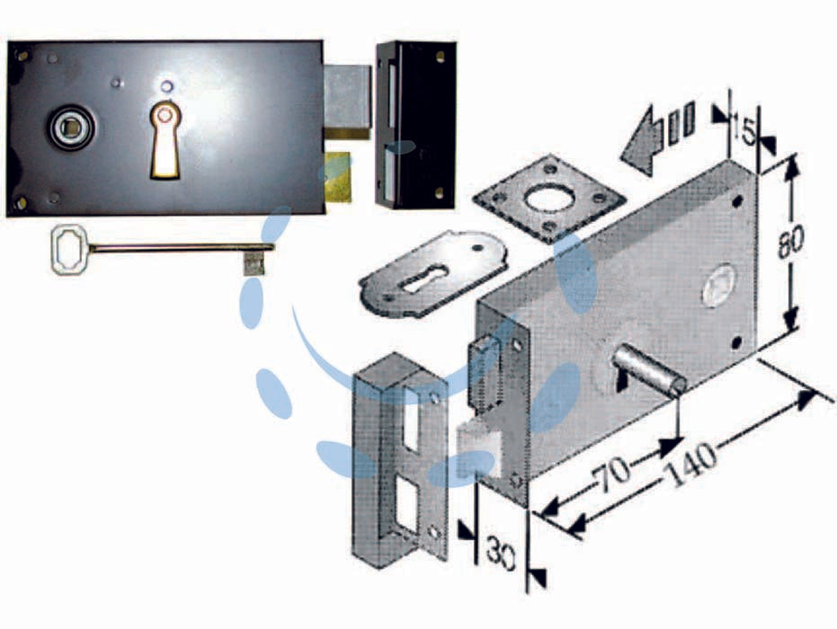 SERRATURA DA APPLICARE PER CANTINE 187