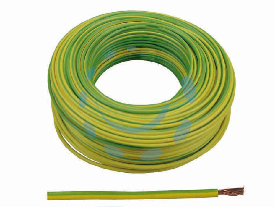 CAVO ELETTRICO UNIPOLARE ANTIFIAMMA GIALLO/VERDE