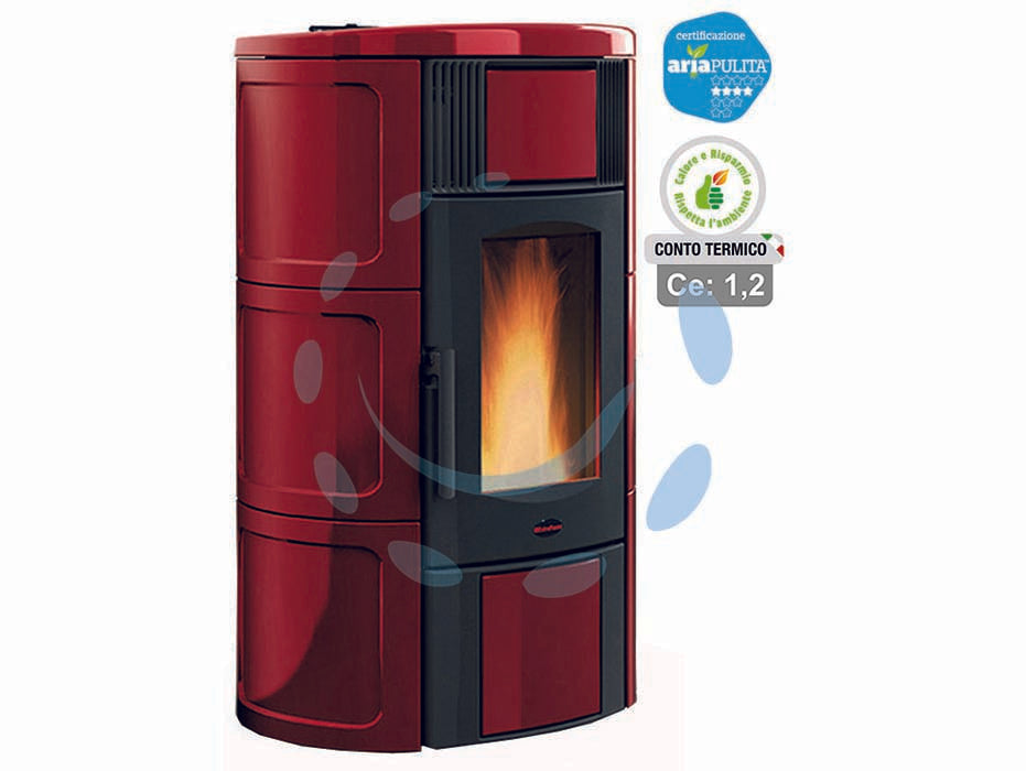 STUFA A PELLET ISIDE IDRO 18,8 KW BORDEAUX (CONTO TERMICO)