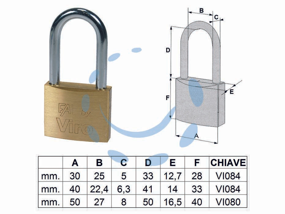 LUCCHETTO ARCO LUNGO "FAI BY VIRO"