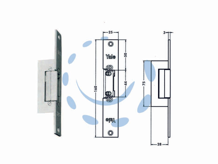 INCONTRO ELETTRICO SIMMETRICO REVERSIBILE CON FERMO 67F0