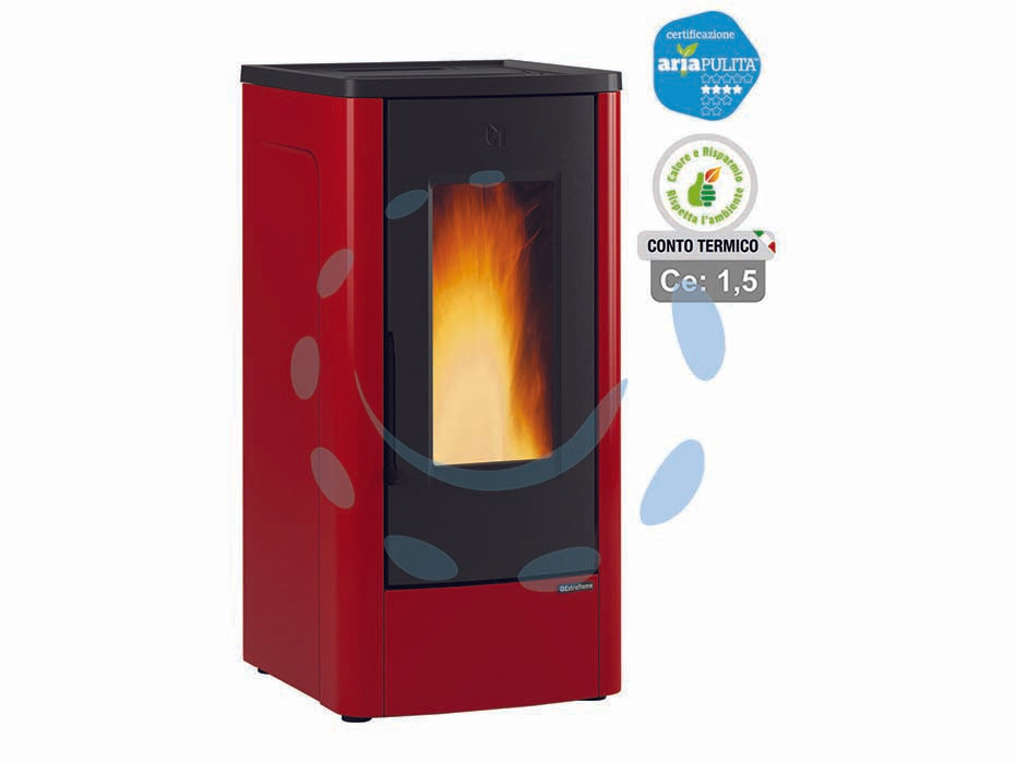 STUFA A PELLET DAHIANA PLUS CANALIZZATA 10KW BORDEAUX (CONTO TERMICO)