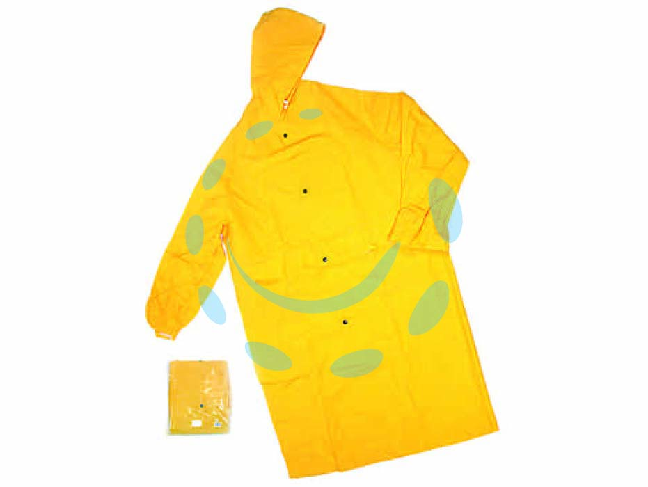 IMPERMEABILE CAPPOTTO IN PVC BISPALMATO PLP GIALLO