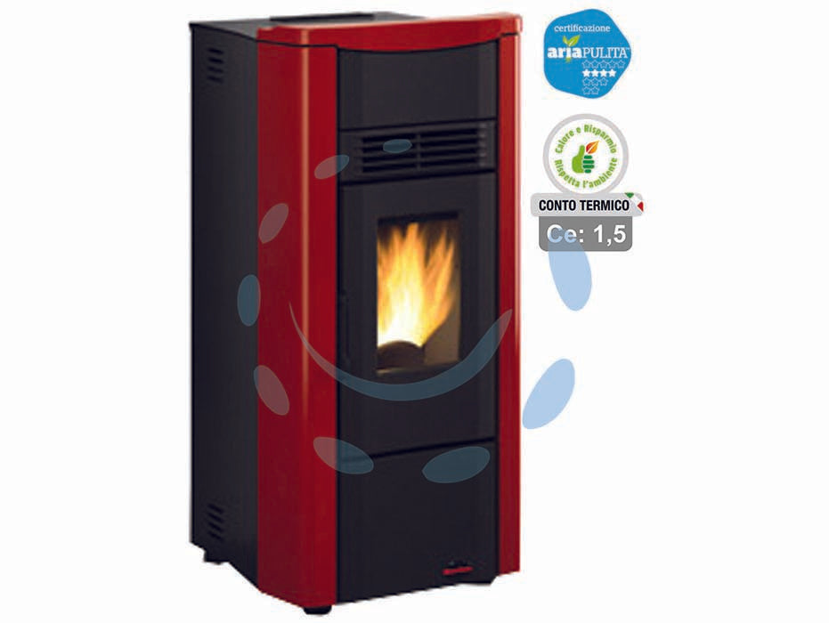 PELLET STOVE GIUSY 5.0 7 KW BORDEAUX (THERMAL ACCOUNT)