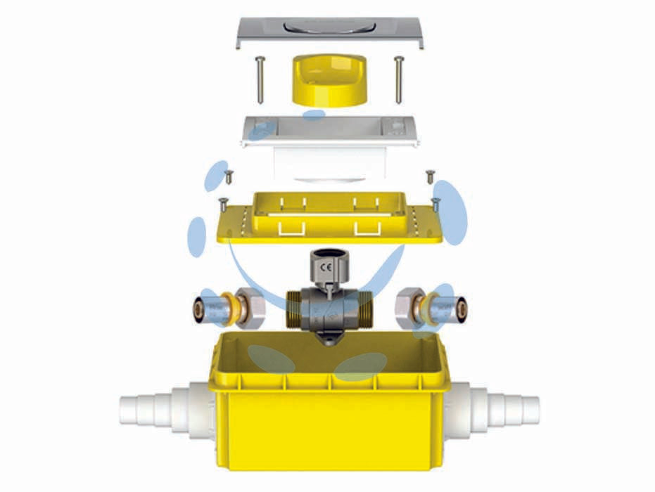 VALVOLA A SFERA DA INCASSO GAS-BOX A PRESSARE