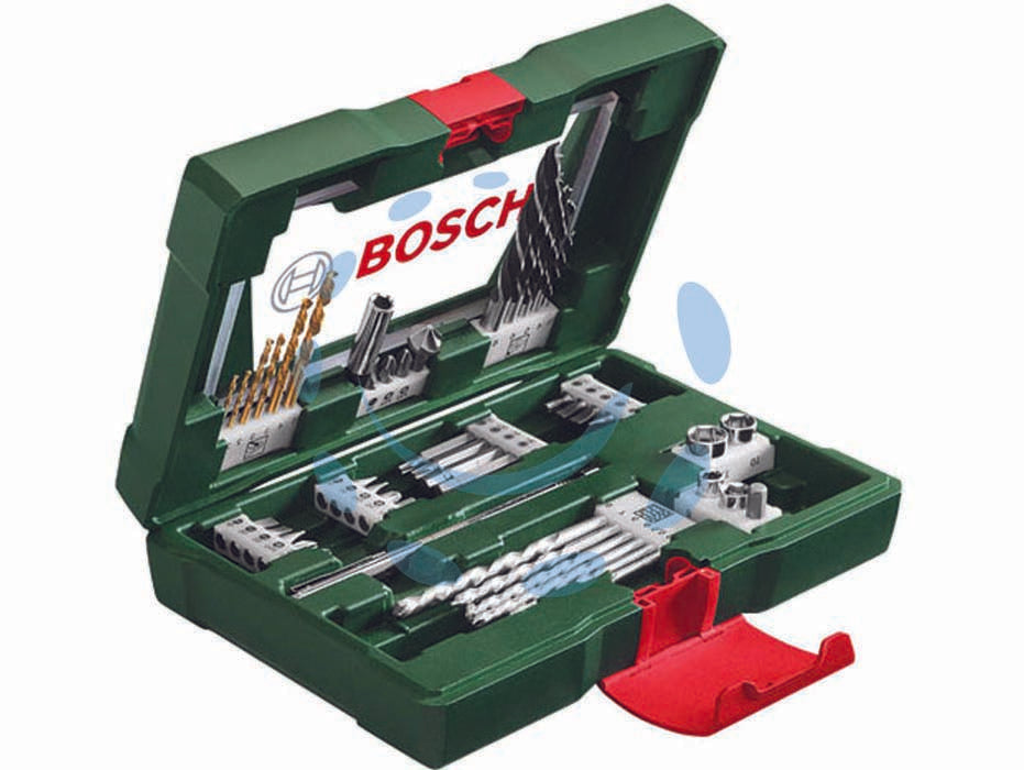 V-LINE CASE WITH DRILLING AND SCREWING ACCESSORIES TITANIUM 48 PCS