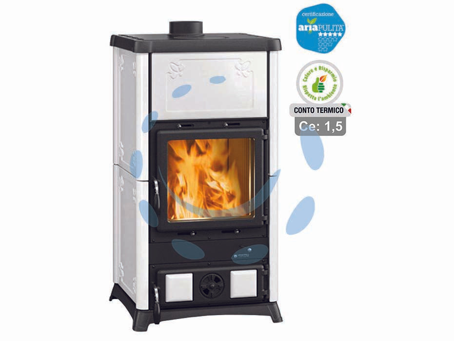 STUFA A LEGNA FEDORA 8,3 KW BIANCA (CONTO TERMICO)