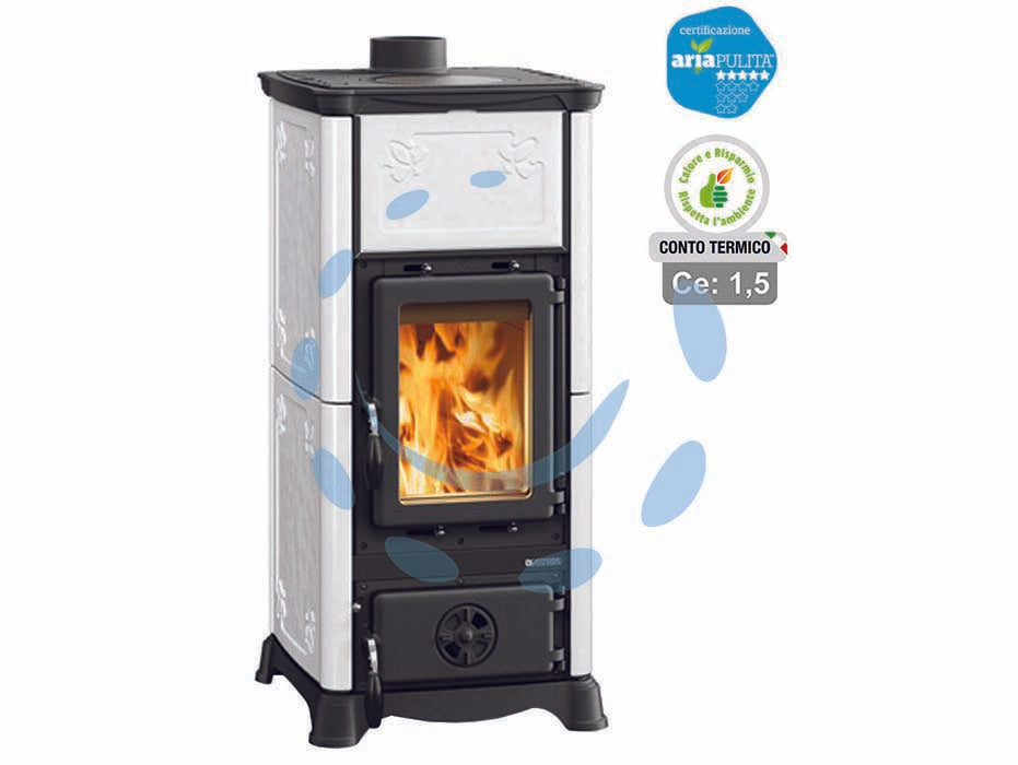 STUFA A LEGNA EMILIANA 6,5 KW BIANCA (CONTO TERMICO)