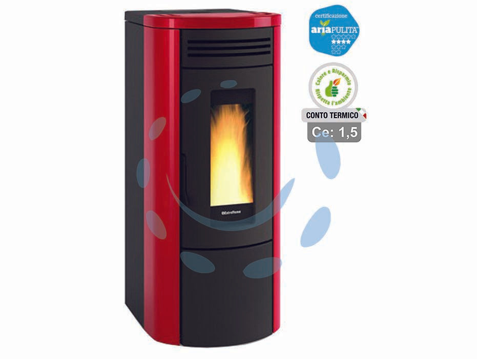 STUFA A PELLET COSTANZA IDRO WI-FI 17 KW BORDEAUX (CONTO TERMICO)