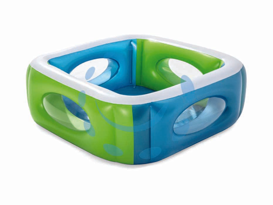 PISCINA GONFIABILE "WINDOW MULTI COLOR" GONFIABILE QUADRATA +6 ANNI