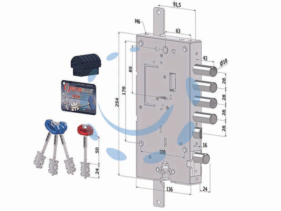 TRIPLE LOCK APPLY TO ARMORED DOORS DM+C.EUR.REV. INT.28 243