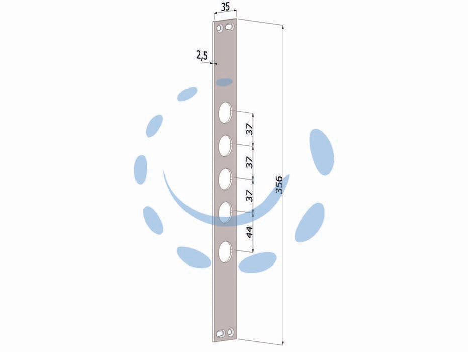 CONTROPIASTRA P/SERRATURE PORTE BLINDATE IN ACCIAIO INOX INT.37 CP2530