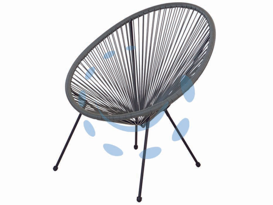 SEDIA RELAX CON SEDUTA A CORDE IN POLYRATTAN