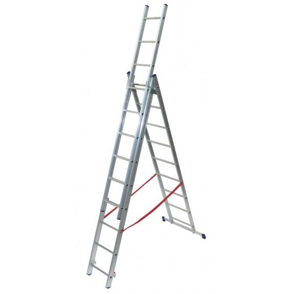 STILO ALUMINUM TRIPLE/EXTENSIBLE LADDER GR EN 131