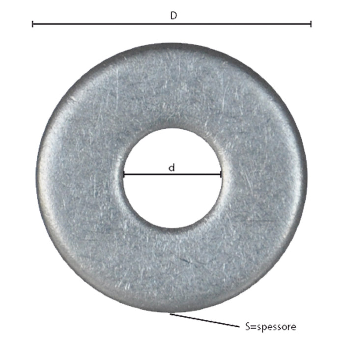 RONDELLA GREMBIALINA INOX A2 M 6 - 1,6 x  18 x  6,4 mm