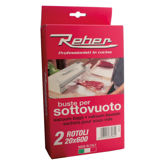 SACCHETTI A ROTOLI PER SOTTOVUOTO N. 2 rotoli cm 30 x 6 mt