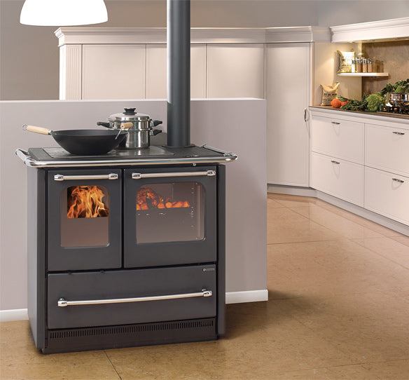 CUCINA A LEGNA SOVRANA EASY EVO 2.0 7,5 KW NERO ANTRACITE