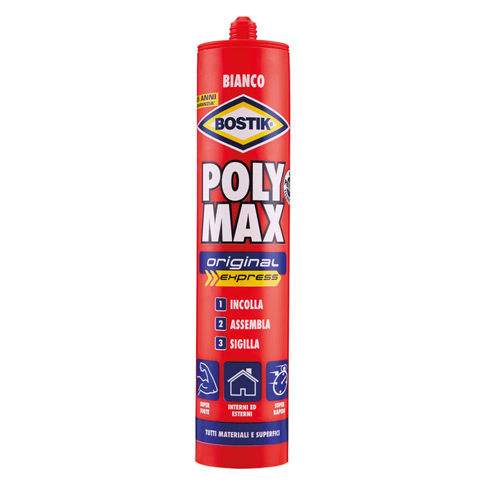 ADESIVO SIGILLANTE UNIVERSALE 'POLY MAX' ORIGINAL  gr. 425 - bianco